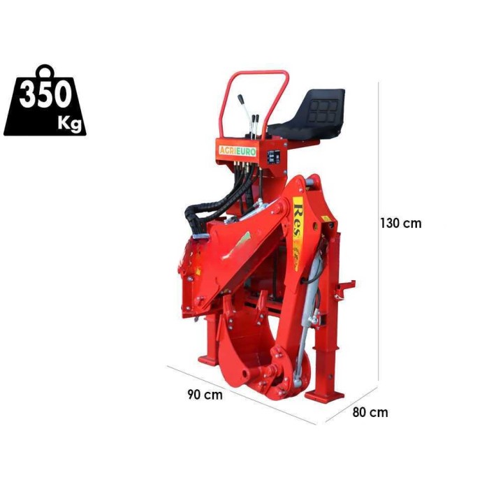 RES15 traktorikäyttöinen takakaivuri, 15–70 HP, 60 cm sivuttaissiirto