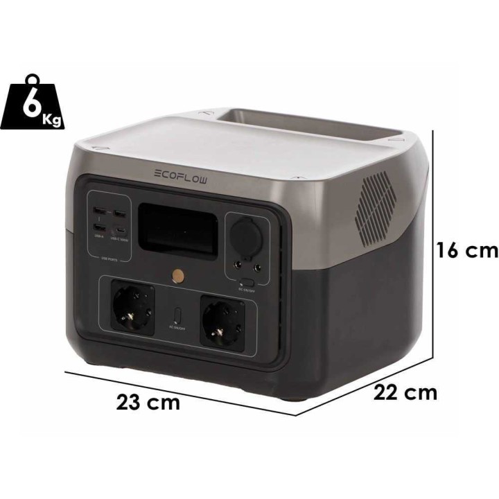 EcoFlow River 2 MAX kannettava virtalähde, 500 W, 512 Wh