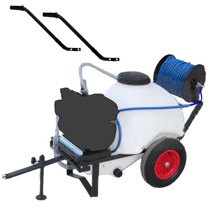 MP 30 Loncin G 200 F ruiskutuspumppu kärryllä ja 120 l säiliöllä 5 HP vetokoukku