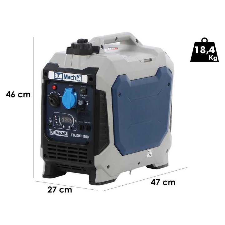 BullMach Fulgor 1800 invertterigeneraattori, 2 kW, 230 V, Ducar DHD80