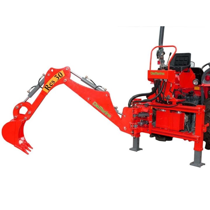 RES30-retrokaivuri traktoriin, hydraulinen sivusiirto, 35 cm kauha