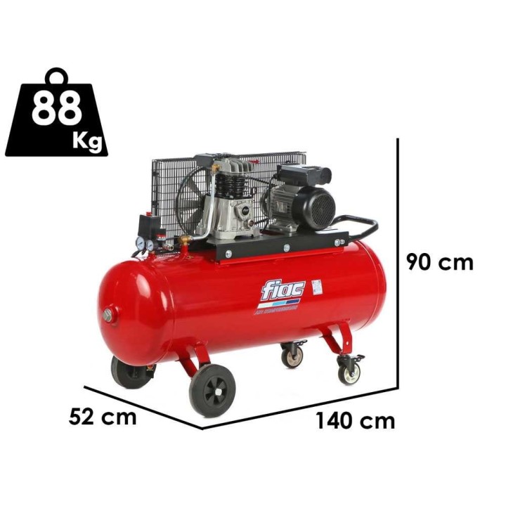 FIAC AB 150/348 hihnakompressori, 3 HP, 150 l, 230 V