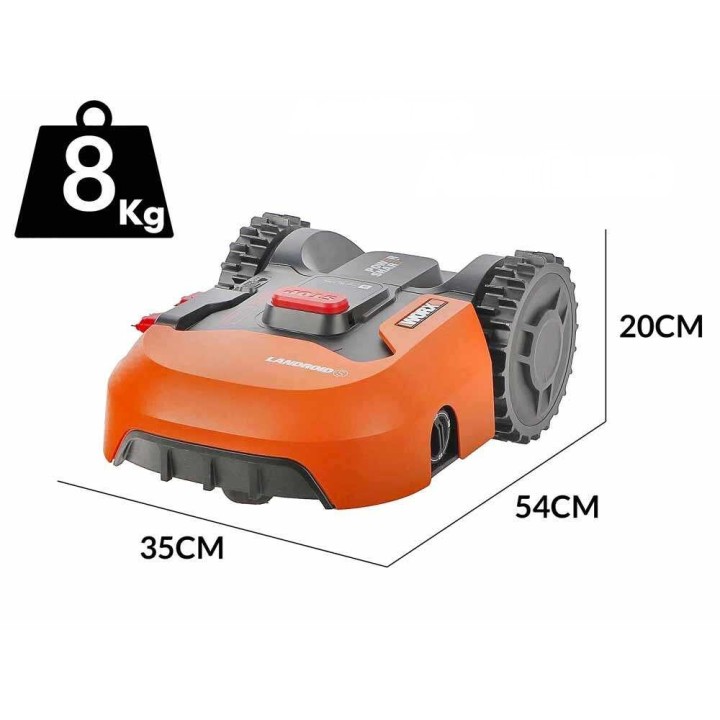Worx Landroid S400 WR184E robottiruohonleikkuri, 400 m², 20 V, rajakaapeli