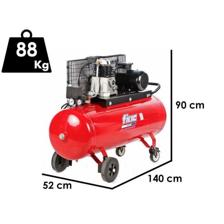 FIAC AB 150/348 hihnakäyttöinen kompressori, 3 HP, 150 l, 400 V
