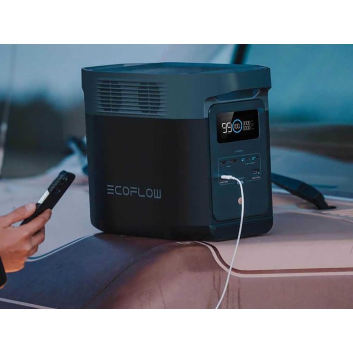 EcoFlow Delta 2 kannettava virtalähde, 1 024 Wh, 1 800 W, 2 400 W, LCD-näyttö
