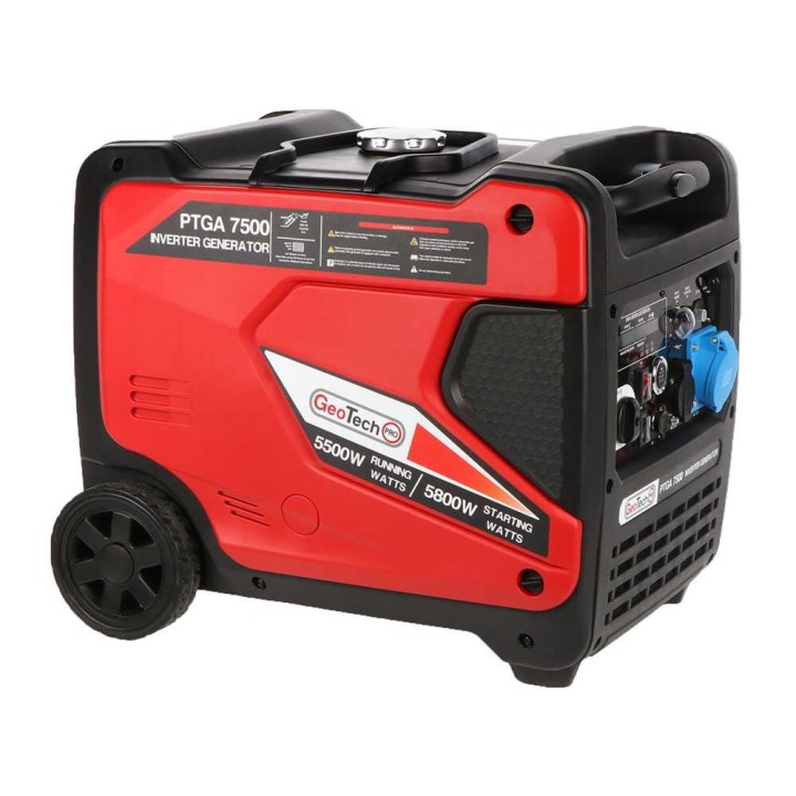 GeoTech Pro PTGA 7500 invertterigeneraattori, 5,8 kW, 230 V, sähkökäynnistys