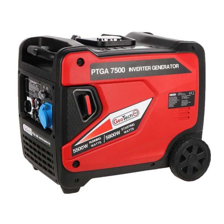GeoTech Pro PTGA 7500 invertterigeneraattori, 5,8 kW, 230 V, sähkökäynnistys