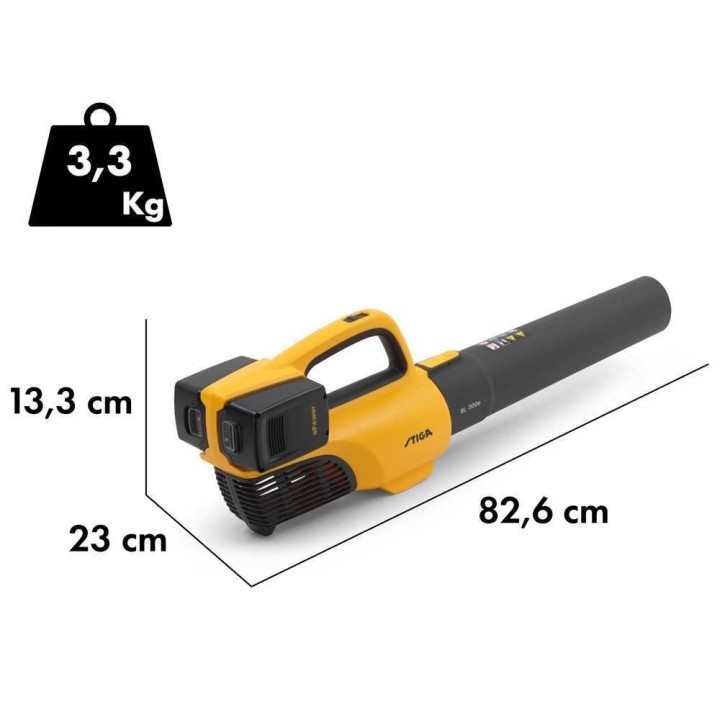 Stiga BL 300e Kit akkuvih puhallin, 2 × 20 V 4 Ah, 500 W