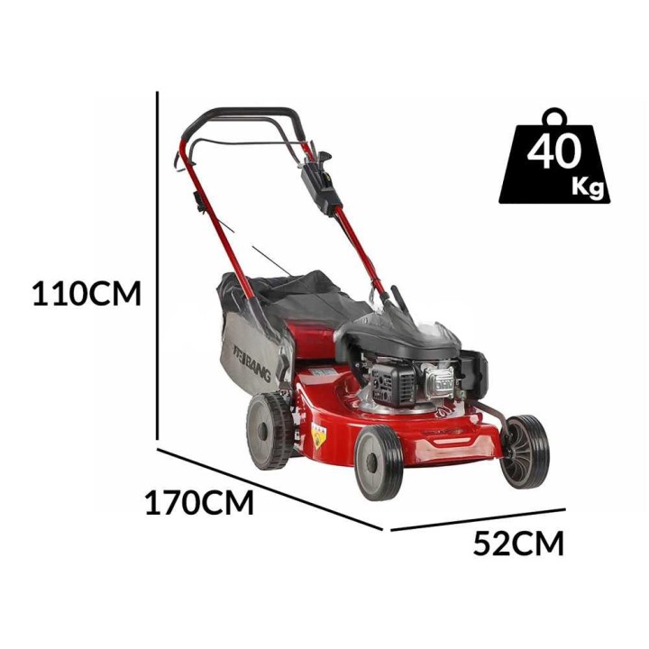 Weibang WB506SC takavetoinen ruohonleikkuri, 166 cm³, 50 cm, 2-in-1