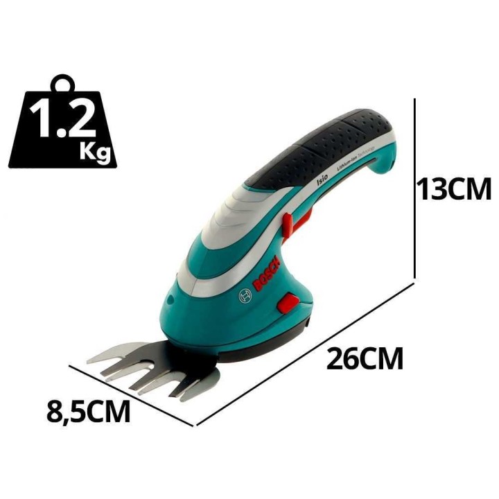 Bosch ISIO3 akkuruohosakset, 3,6 V, 1,5 Ah, jatkovarsi