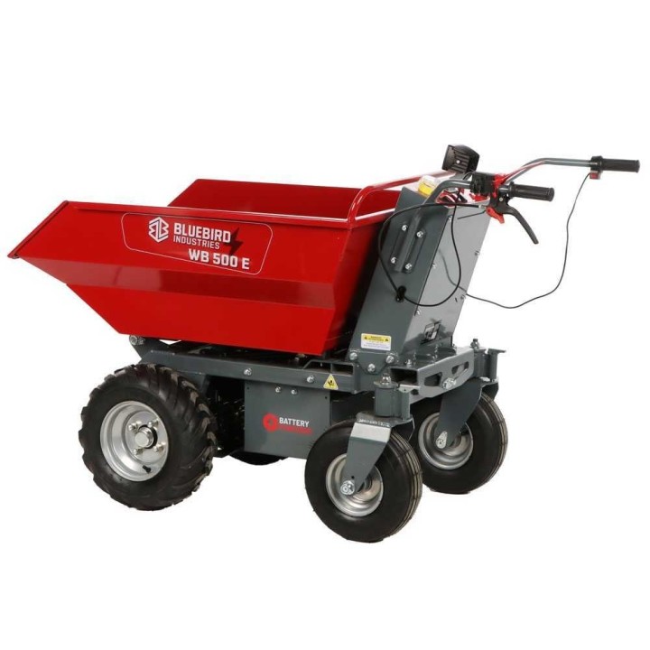 Blue Bird WB 500E akkukäyttöinen dumper-kottikärry, 48 V, 500 kg