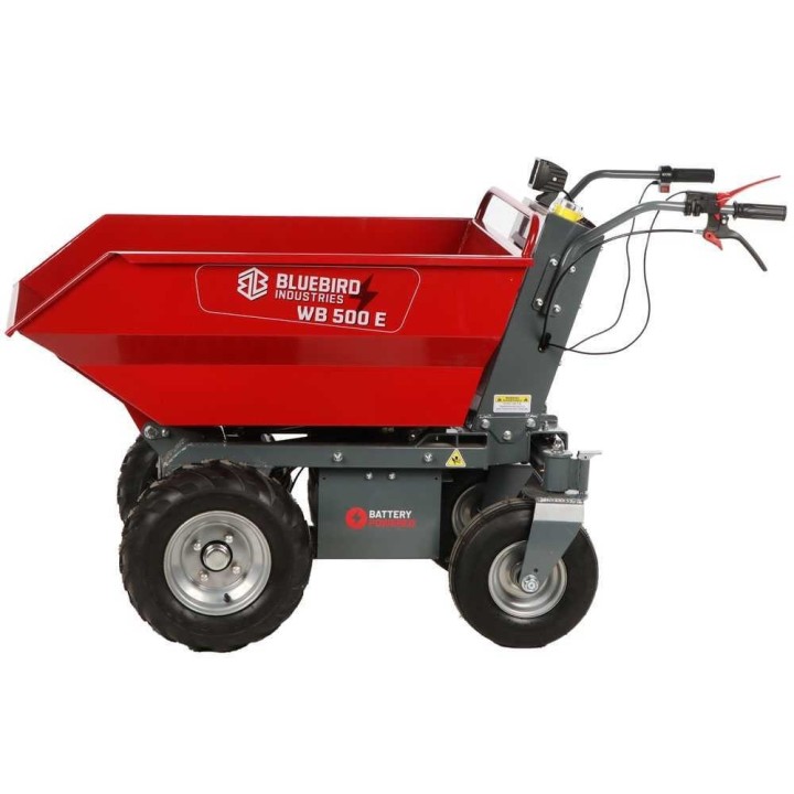 Blue Bird WB 500E akkukäyttöinen dumper-kottikärry, 48 V, 500 kg
