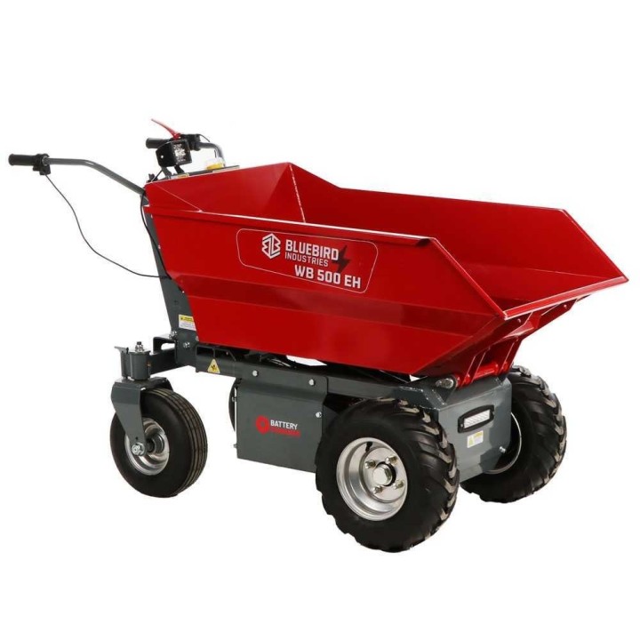 Blue Bird WB 500EH akkukäyttöinen dumper-kottikärry, 1 000 W, 500 kg