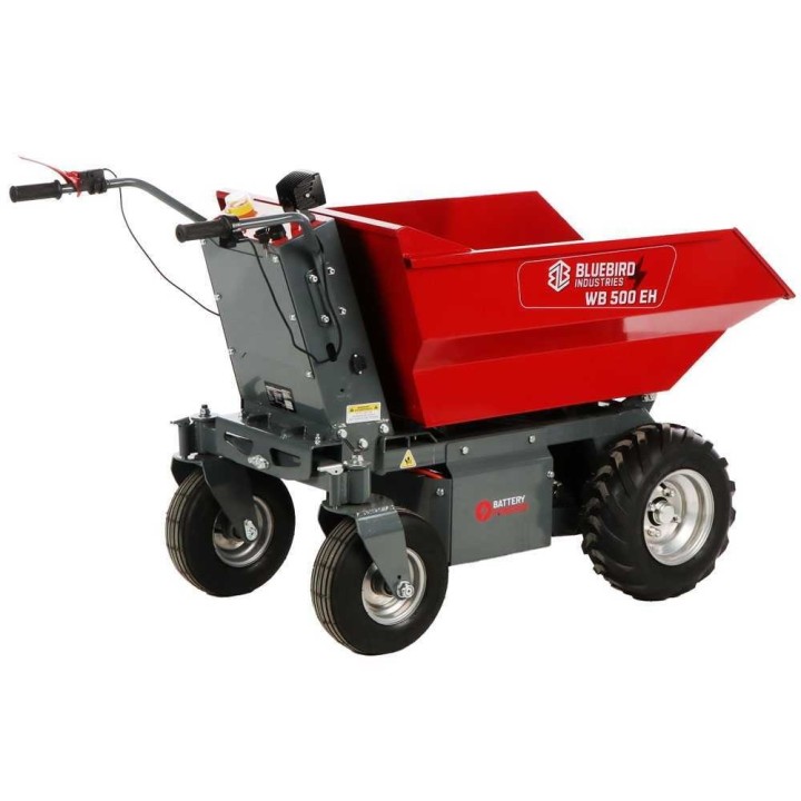 Blue Bird WB 500EH akkukäyttöinen dumper-kottikärry, 1 000 W, 500 kg