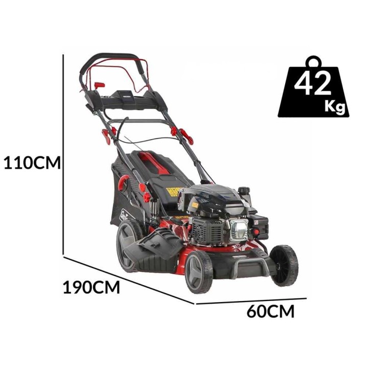 GeoTech PRO S53-225 BMSGW ES 4-in-1-ruohonleikkuri, 224 cm³, 53 cm, sähköstartti