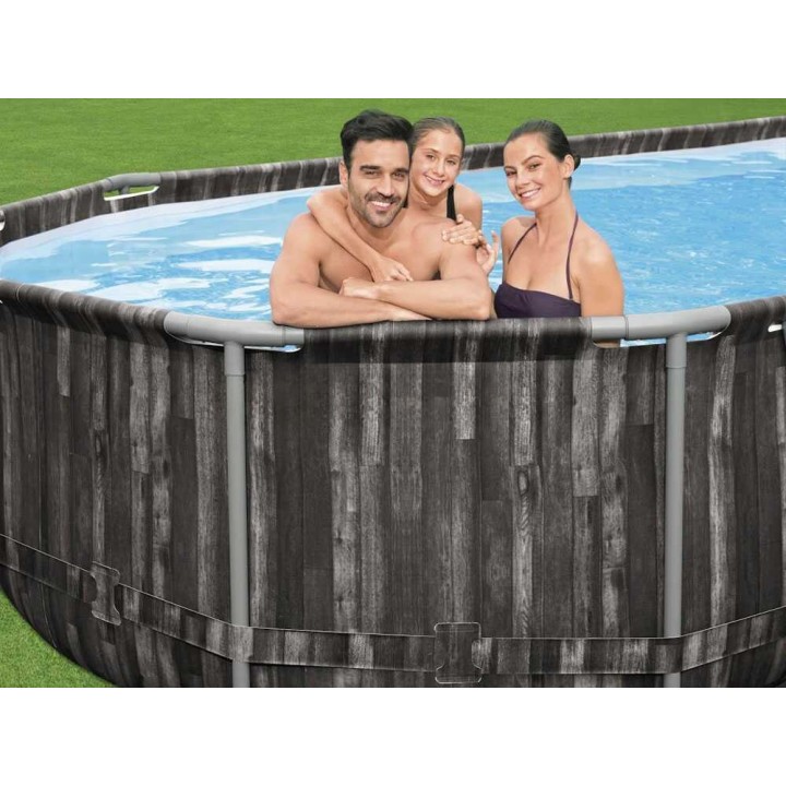 Bestway Power Steel 561ES uima-allas, soikea, 732 × 366 × 122 cm