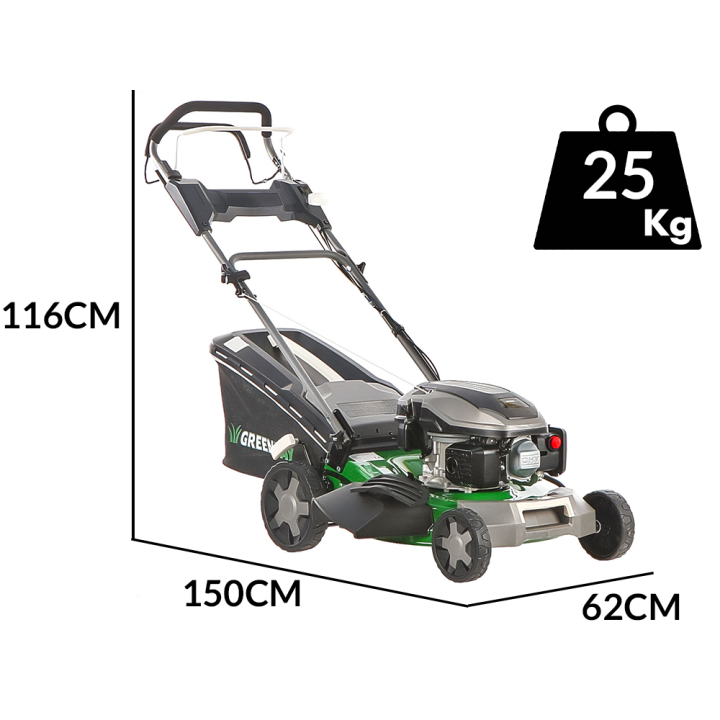 GreenBay GB-LM 46 S vetävä 4-in-1-ruohonleikkuri, 170 cm³, 46 cm