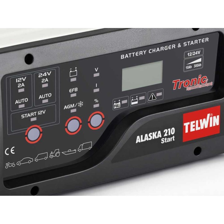 Telwin Alaska 210 Start akkulaturi ja käynnistin, 12/24 V, 150 A
