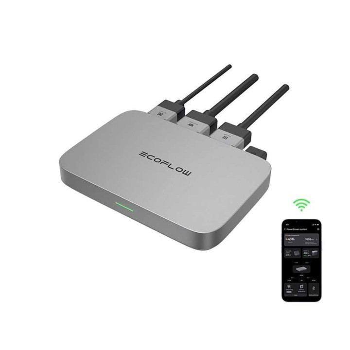 EcoFlow PowerStream 800W mikroinvertteri aurinkosähköön, IP67, Wi-Fi ja Bluetooth