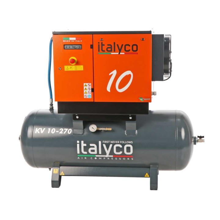 Italyco KV 10/270 ruuvikompressori, 10 HP, 270 l, 10 bar, 400 V