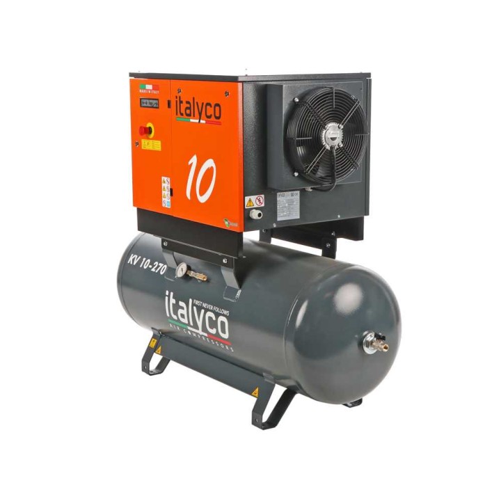 Italyco KV 10/270 ruuvikompressori, 10 HP, 270 l, 10 bar, 400 V