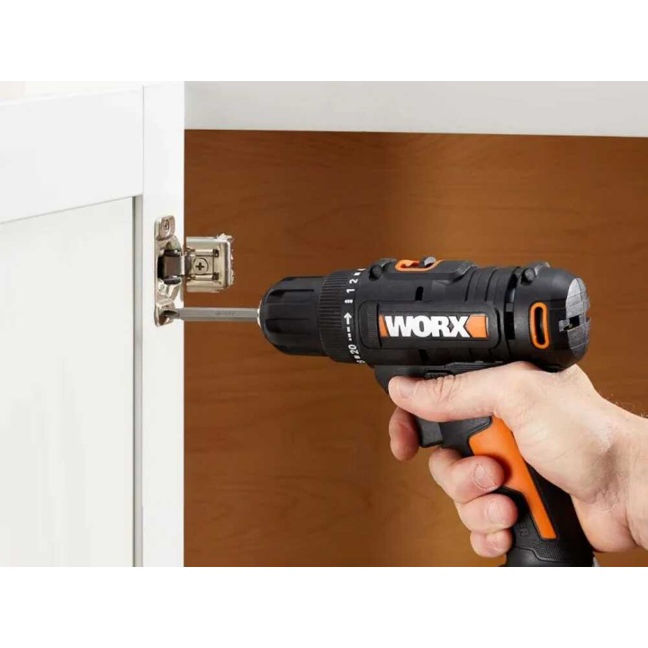 Worx WX100.9 akkuporakone-ruuvinväännin, 20 V, ilman akkua ja laturia