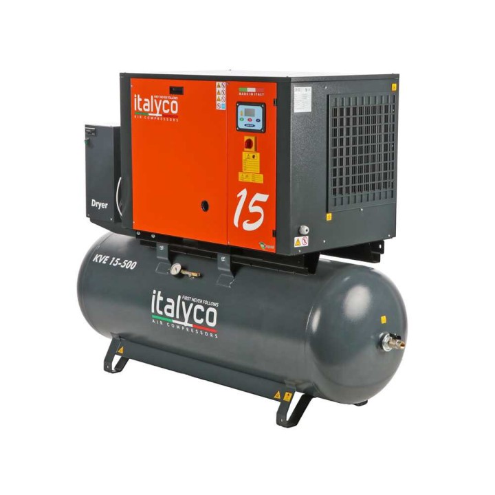 Italyco KVE 15/500 Premium ruuvikompressori, 15 HP, 500 l, 10 bar