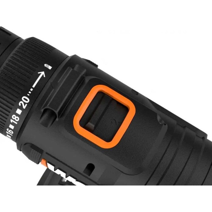 Worx WX100 akkuruuvinväännin, 20 V, 2 Ah, iskuporauksella