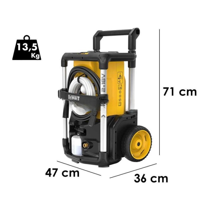 DeWalt DCMPW1600N-XJ akkupainepesuri, 110 bar, 5,5 l/min, ilman akkuja ja laturia