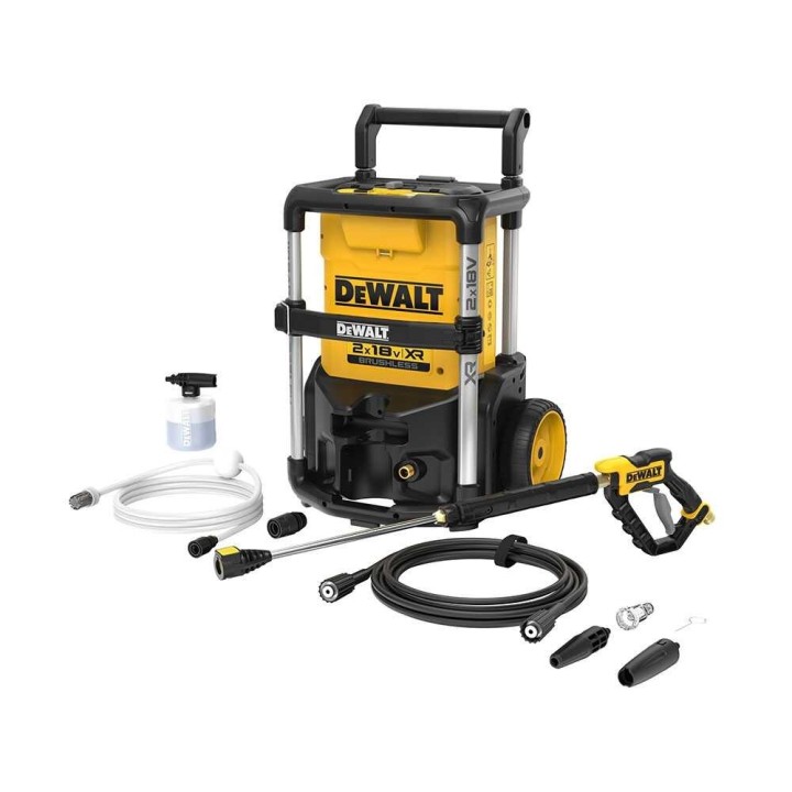 DeWalt DCMPW1600N-XJ akkukäyttöinen painepesuri, 110 bar, 5,5 l/min, 2 × 18 V 5 Ah
