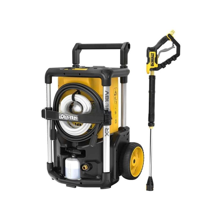 DeWalt DCMPW1600N-XJ akkukäyttöinen painepesuri, 110 bar, 5,5 l/min, 2 × 18 V 5 Ah