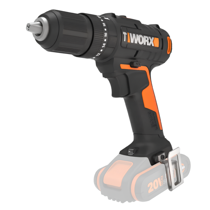 Worx WX370 9 akkukäyttöinen iskuporakone 20 V ilman akkua ja laturia