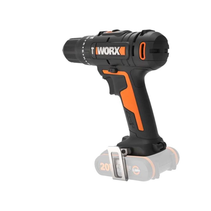 Worx WX370.9 akkukäyttöinen iskuporakone, 20 V, ilman akkua ja laturia