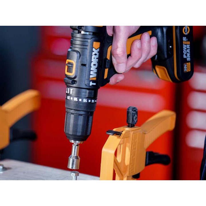 Worx WX370.9 akkukäyttöinen iskuporakone, 20 V, ilman akkua ja laturia
