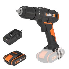 Worx WX370 akkukäyttöinen iskuporakone ja ruuvinväännin 20 V 2 Ah
