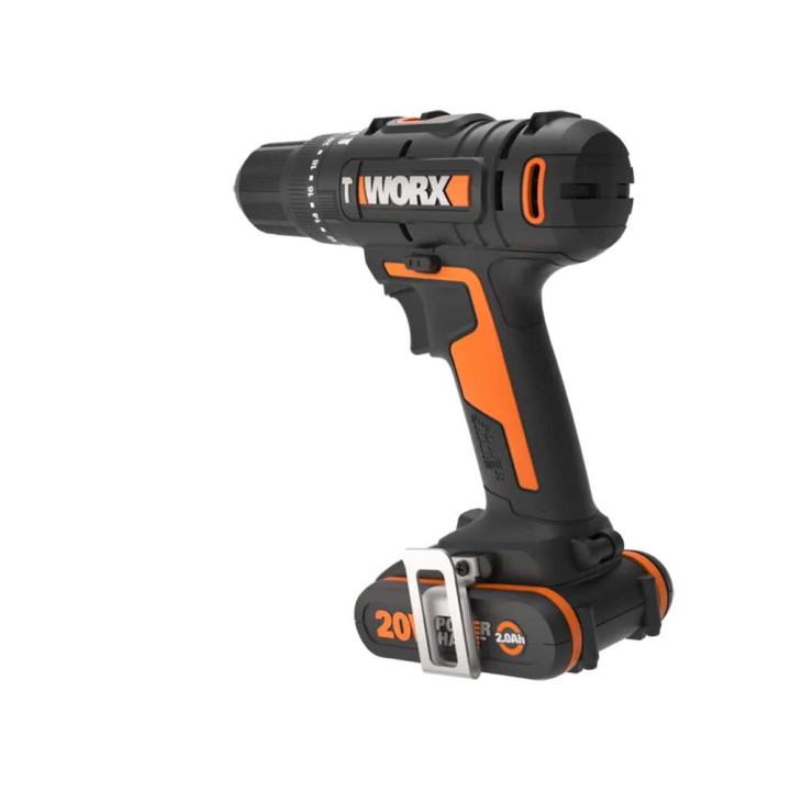 Worx WX370 akkukäyttöinen iskuporakone ja ruuvinväännin, 20 V, 2 Ah
