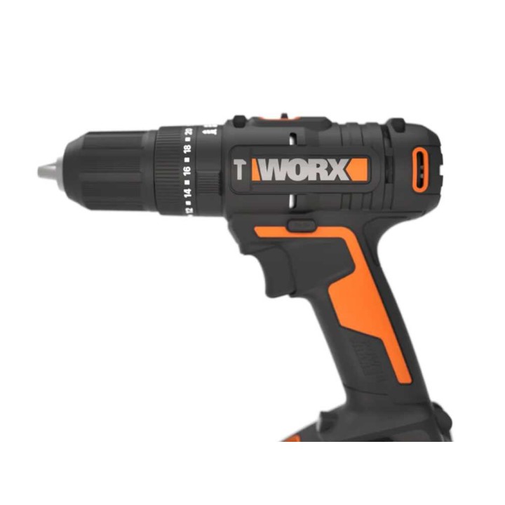 Worx WX370 akkukäyttöinen iskuporakone ja ruuvinväännin, 20 V, 2 Ah