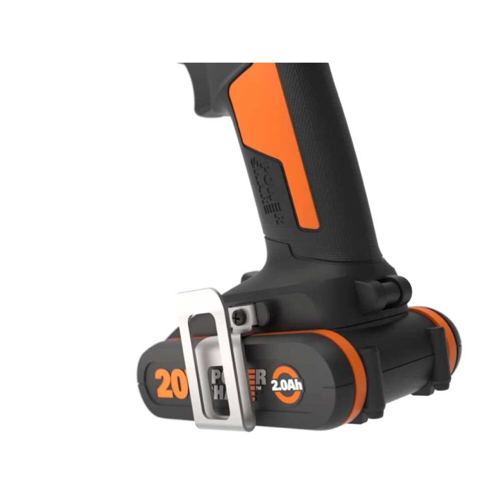 Worx WX370 akkukäyttöinen iskuporakone ja ruuvinväännin, 20 V, 2 Ah