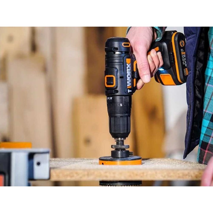 Worx WX370 akkukäyttöinen iskuporakone ja ruuvinväännin, 20 V, 2 Ah