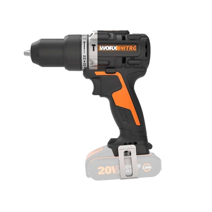 Worx Nitro WX352.9 porakone-ruuvinväännin, 20 V, 60 Nm, ilman akkua ja laturia