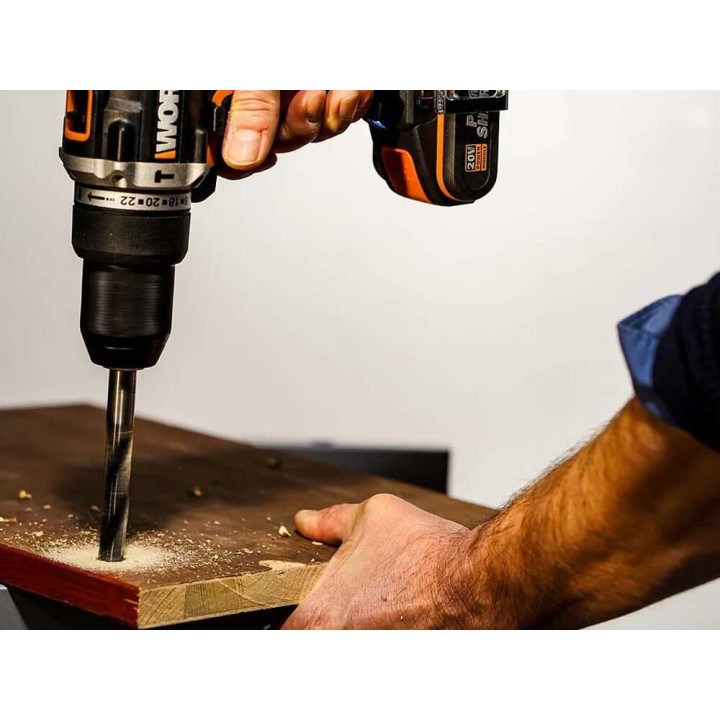 Worx Nitro WX352.9 porakone-ruuvinväännin, 20 V, 60 Nm, ilman akkua ja laturia