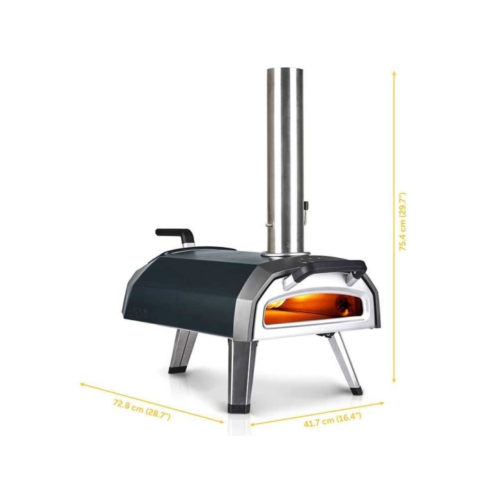 Ooni KARU 12 G puulämmitteinen pizzauuni, 1 pizza, 33,7 × 33,7 cm