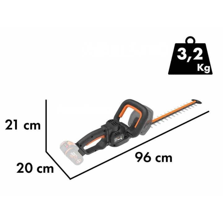 Worx Nitro WG263E akkukäyttöinen pensasleikkuri, 20 V, 4 Ah, terä 57 cm