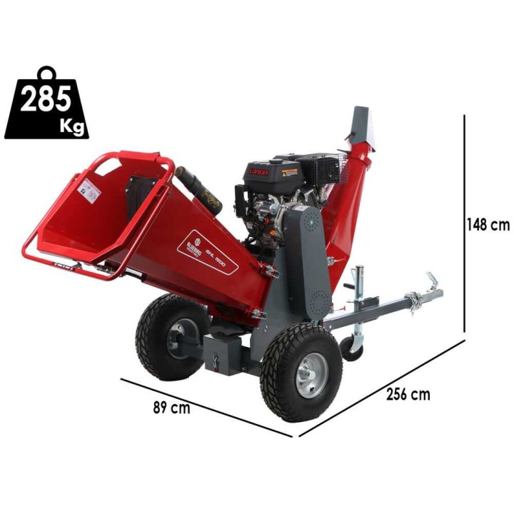 Blue Bird SHL 1500 biotrituratööri, Loncin G420FD, 15 HP
