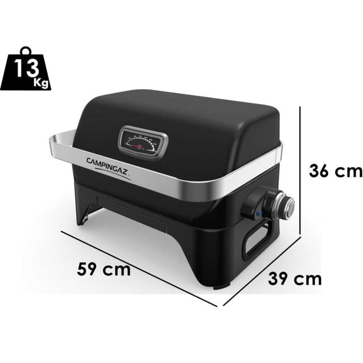 Campingaz Attitude 2go CV Black kaasugrilli, 2,4 kW, 48 × 26 cm