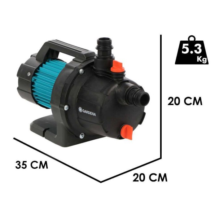 Gardena 3000/4 BASIC puutarhapumppu, 600 W, 3 100 l/h, 3,6 bar