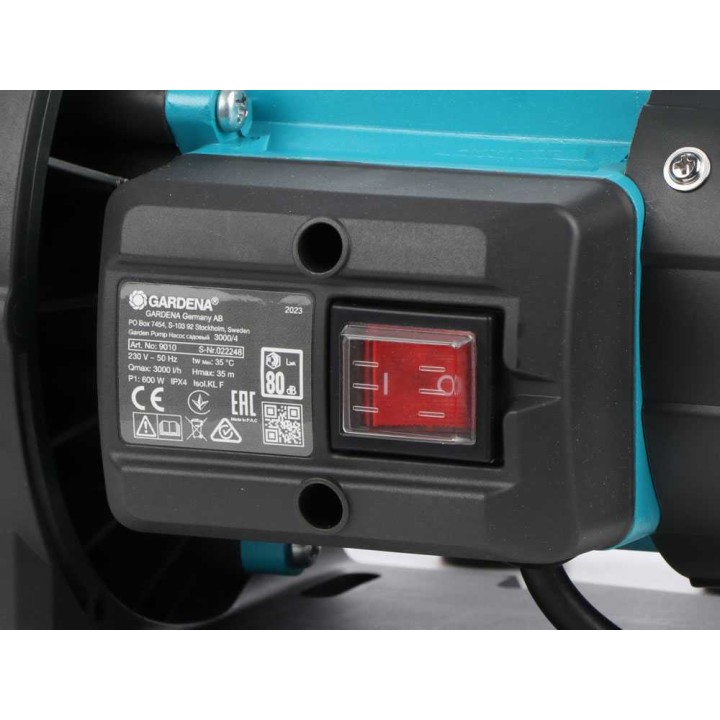 Gardena 3000/4 BASIC puutarhapumppu, 600 W, 3 100 l/h, 3,6 bar