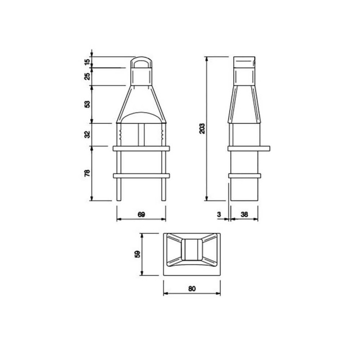 Palazzetti Pistoia -hiiligrilli, betoni, 60 × 40 cm, 345 kg