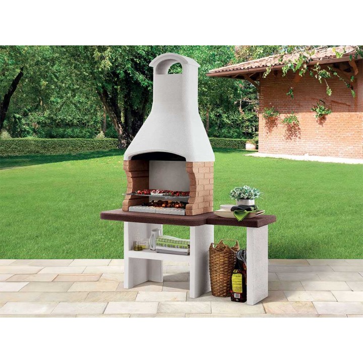 Palazzetti Jesolo 2 muurattu puu- ja hiiligrilli, 68 × 40 cm, betoni