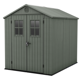 Keter Darwin 6x8 puutarhavaja vihreä 190 244 221 cm 2 ikkunaa